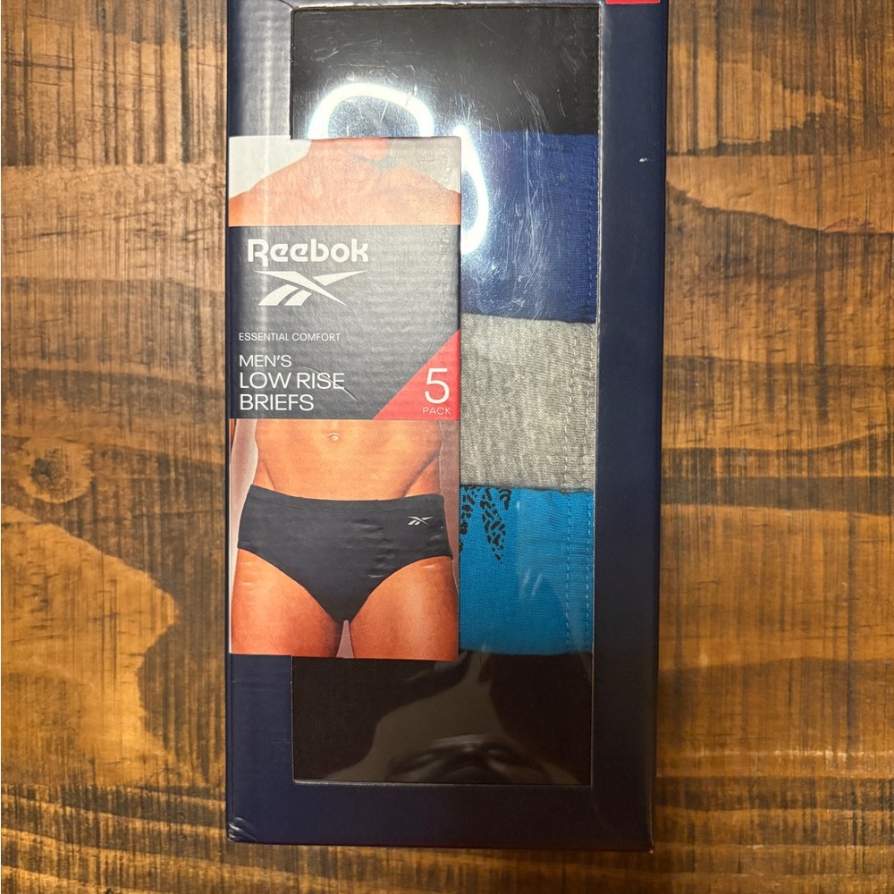 Reebok Black and Blue Briefs Sleek Fit